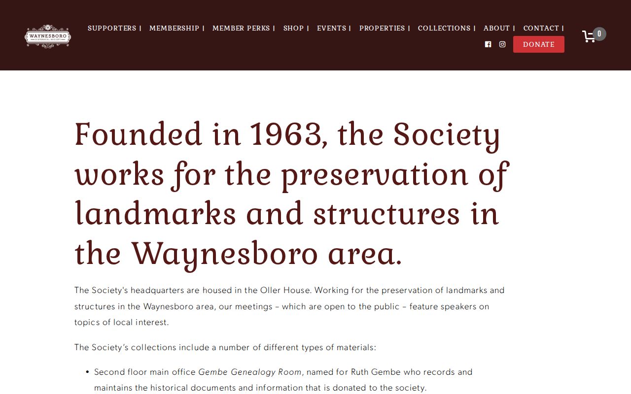 Waynesboro city directory companion records at the Historical Society genealogy holdings