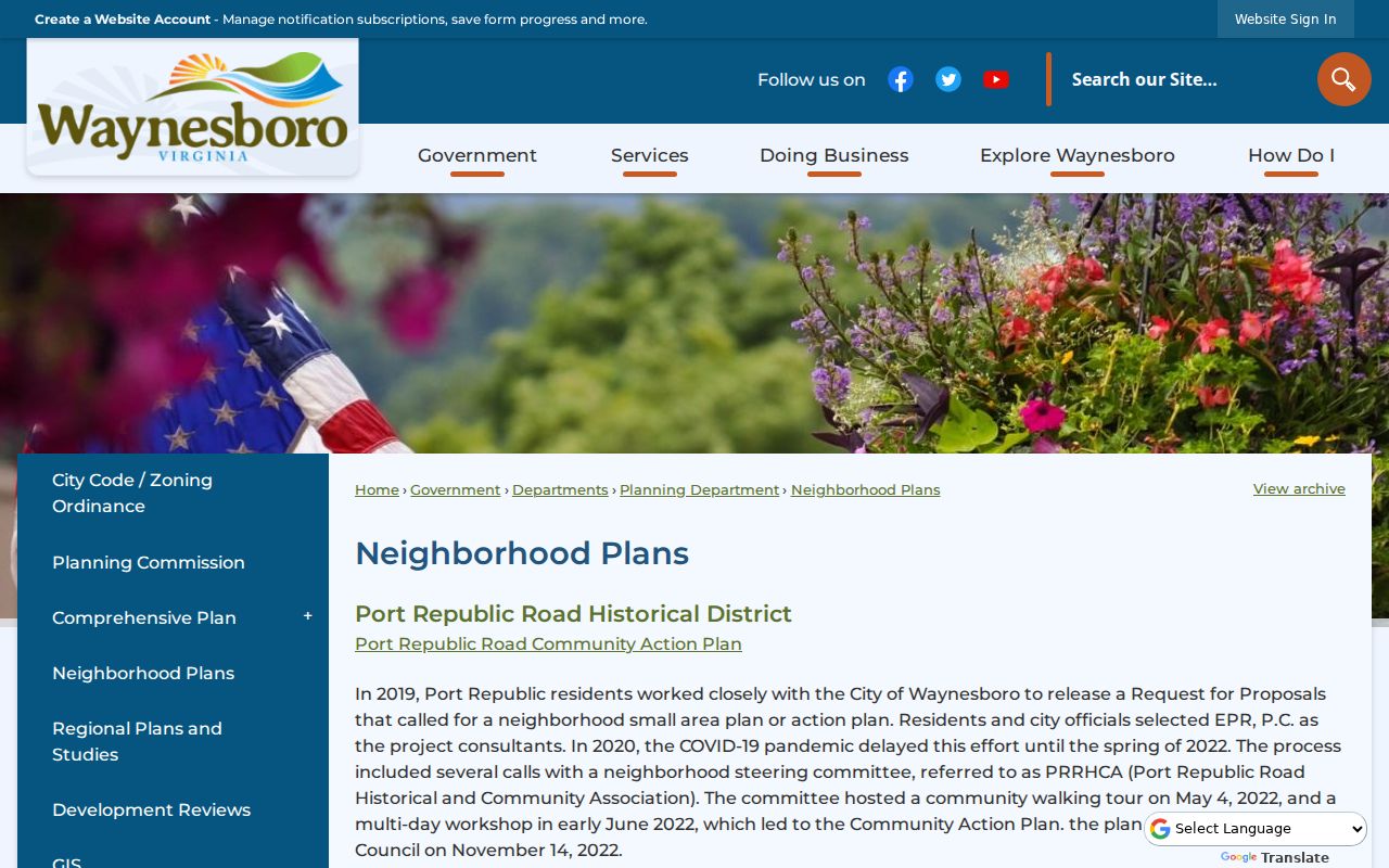 Waynesboro neighbors Port Republic Road neighborhood plan